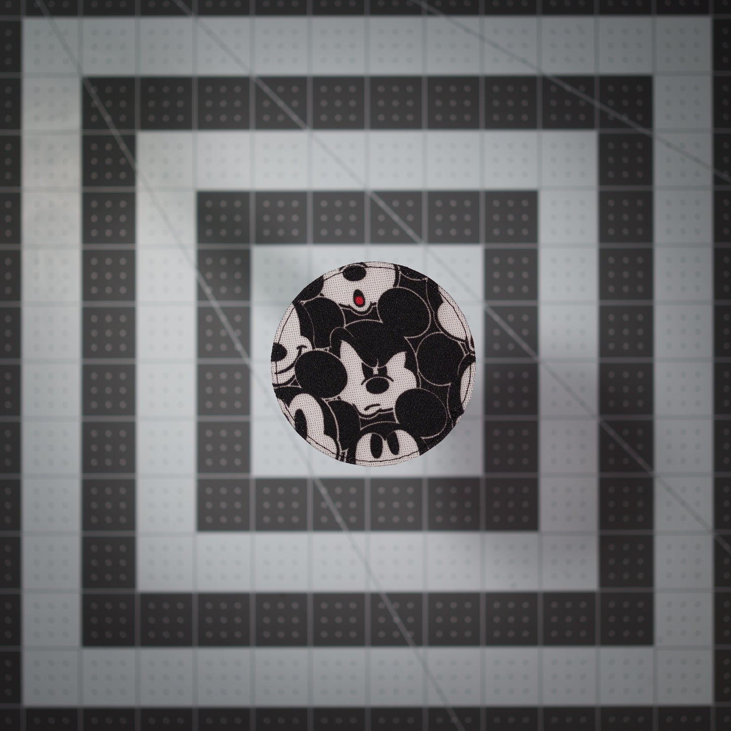 Mouse Face Patches (Salvaged Fabric) 3" Round