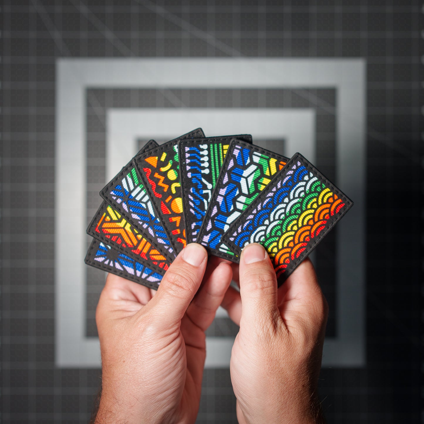 Rainbow Pattern Patches - 2"x3"