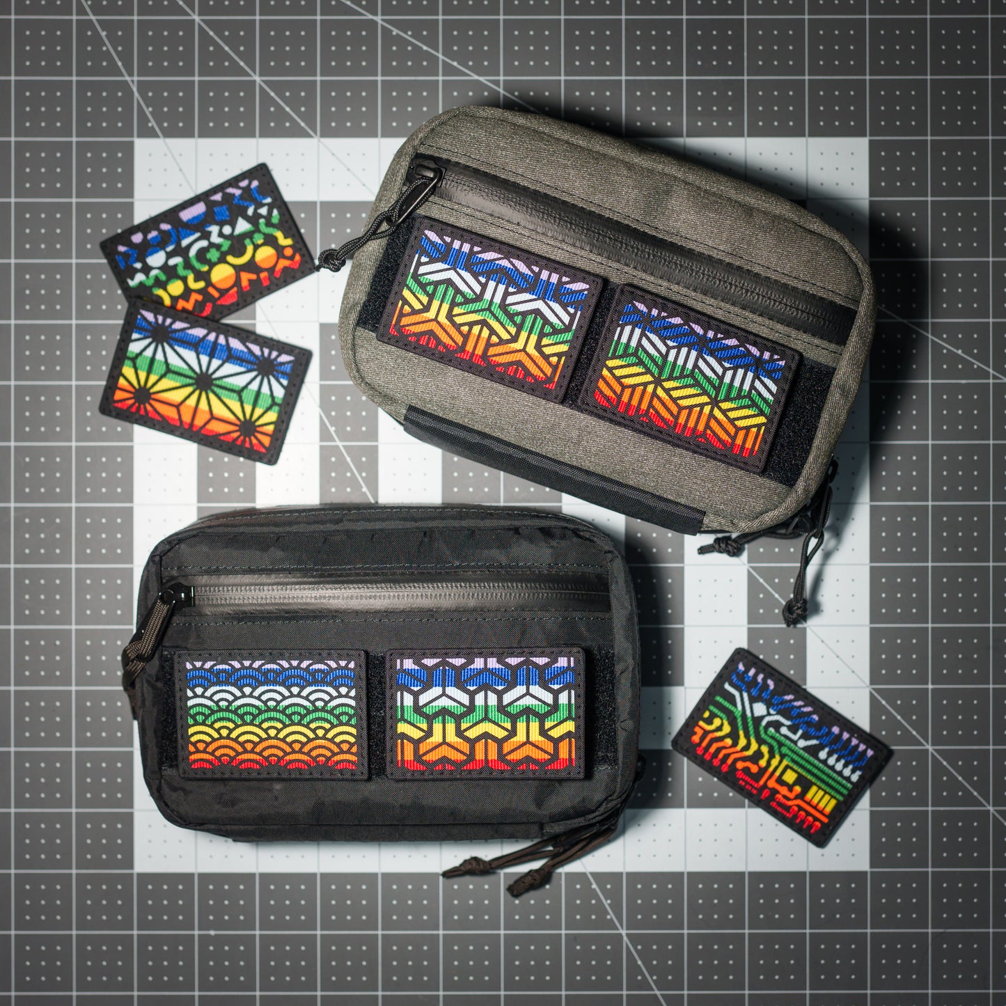 Rainbow Pattern Patches - 2"x3"