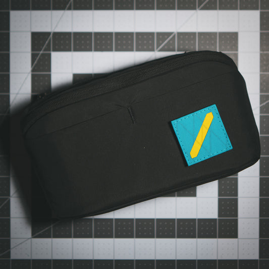 / (Slash) Patch - 2 x 2 Teal with Yellow Accent