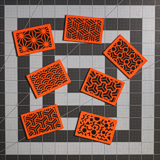 Hot Orange XPac Pattern Patch - 2x3 Patch