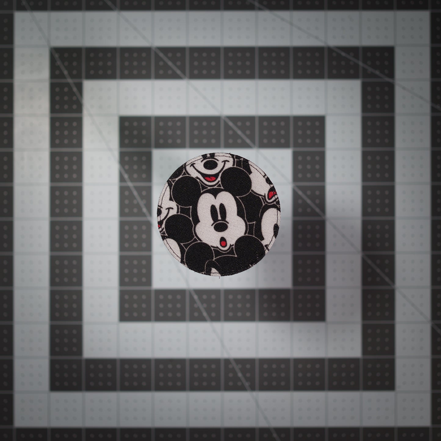 Mouse Face Patches (Salvaged Fabric) 3" Round