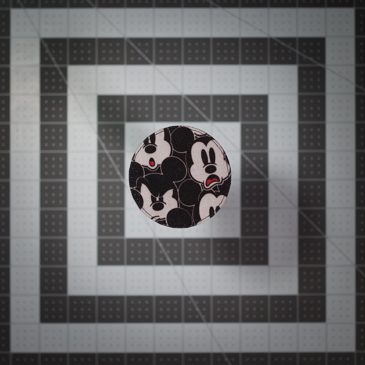 Mouse Face Patches (Salvaged Fabric) 3" Round