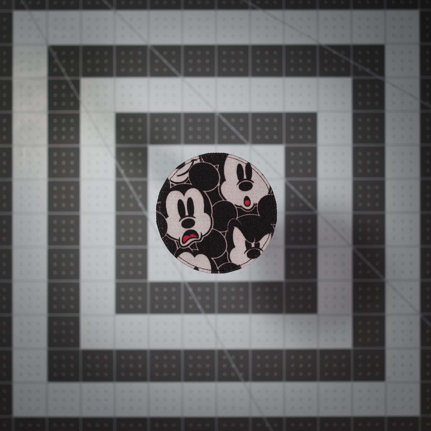 Mouse Face Patches (Salvaged Fabric) 3" Round