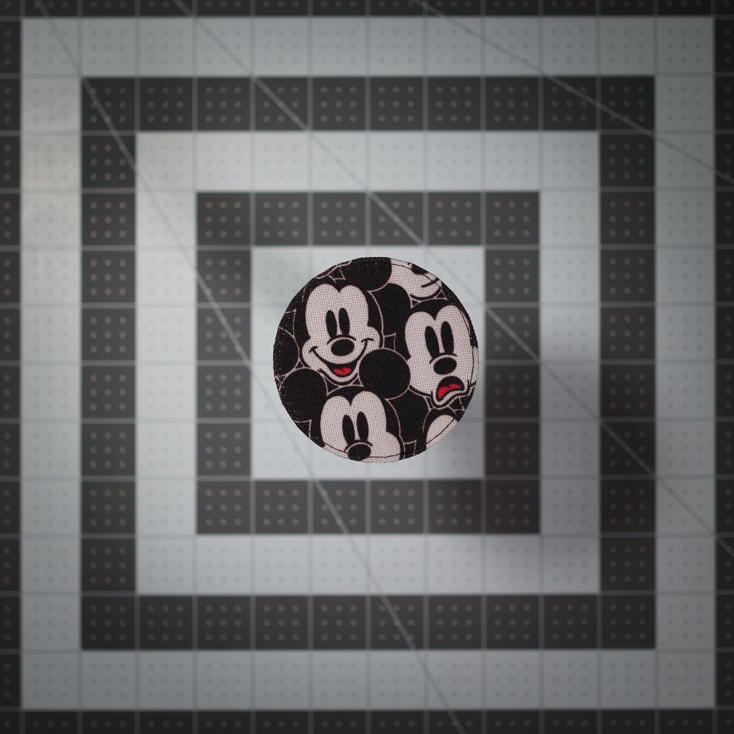 Mouse Face Patches (Salvaged Fabric) 3" Round