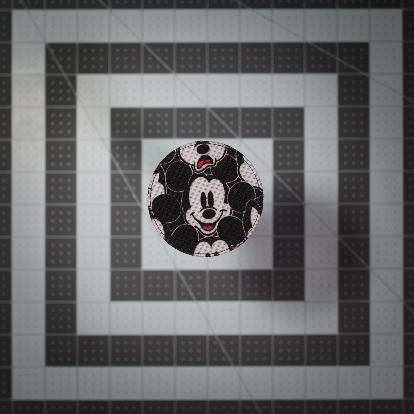 Mouse Face Patches (Salvaged Fabric) 3" Round