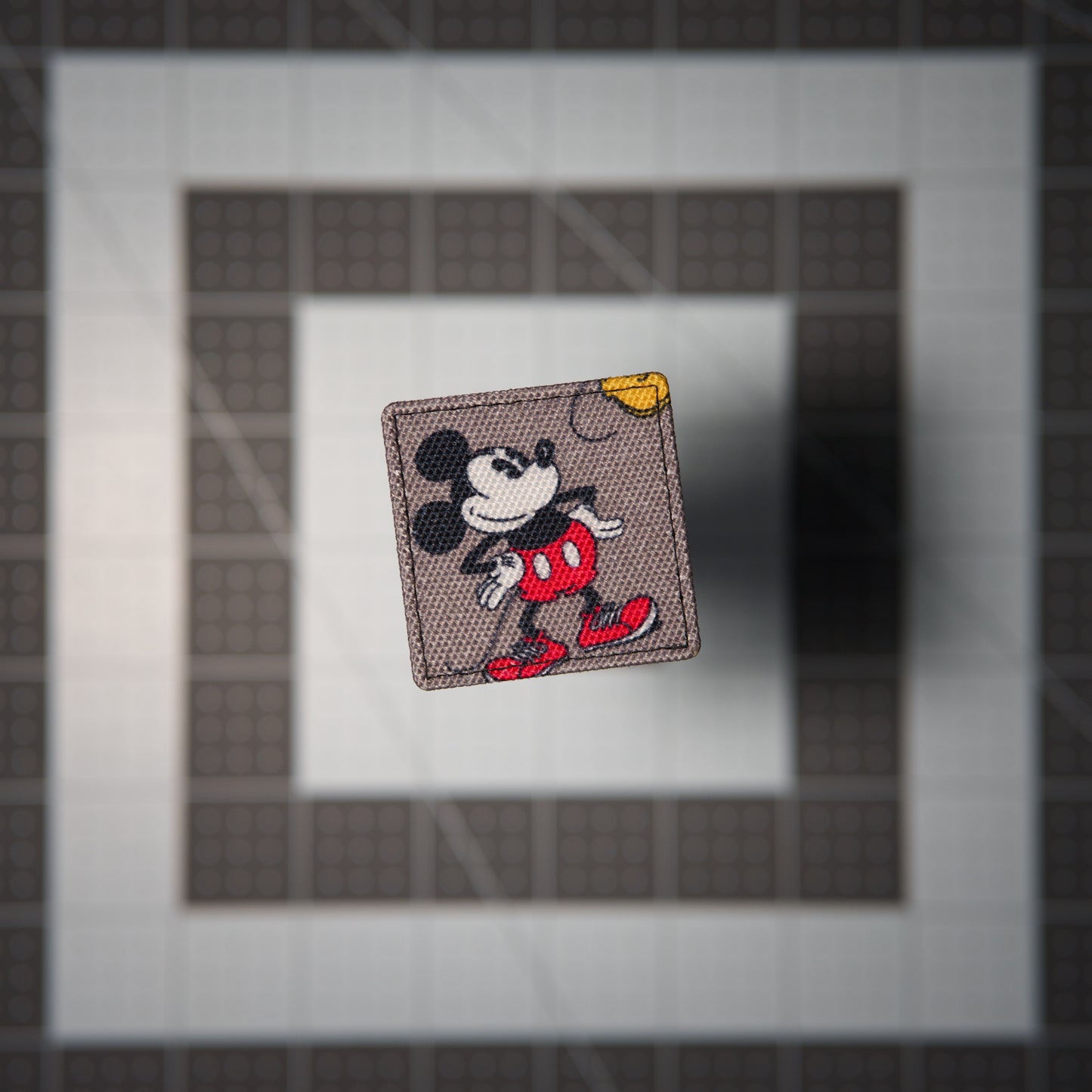 Mouse Pose Patches (Salvaged Fabric)