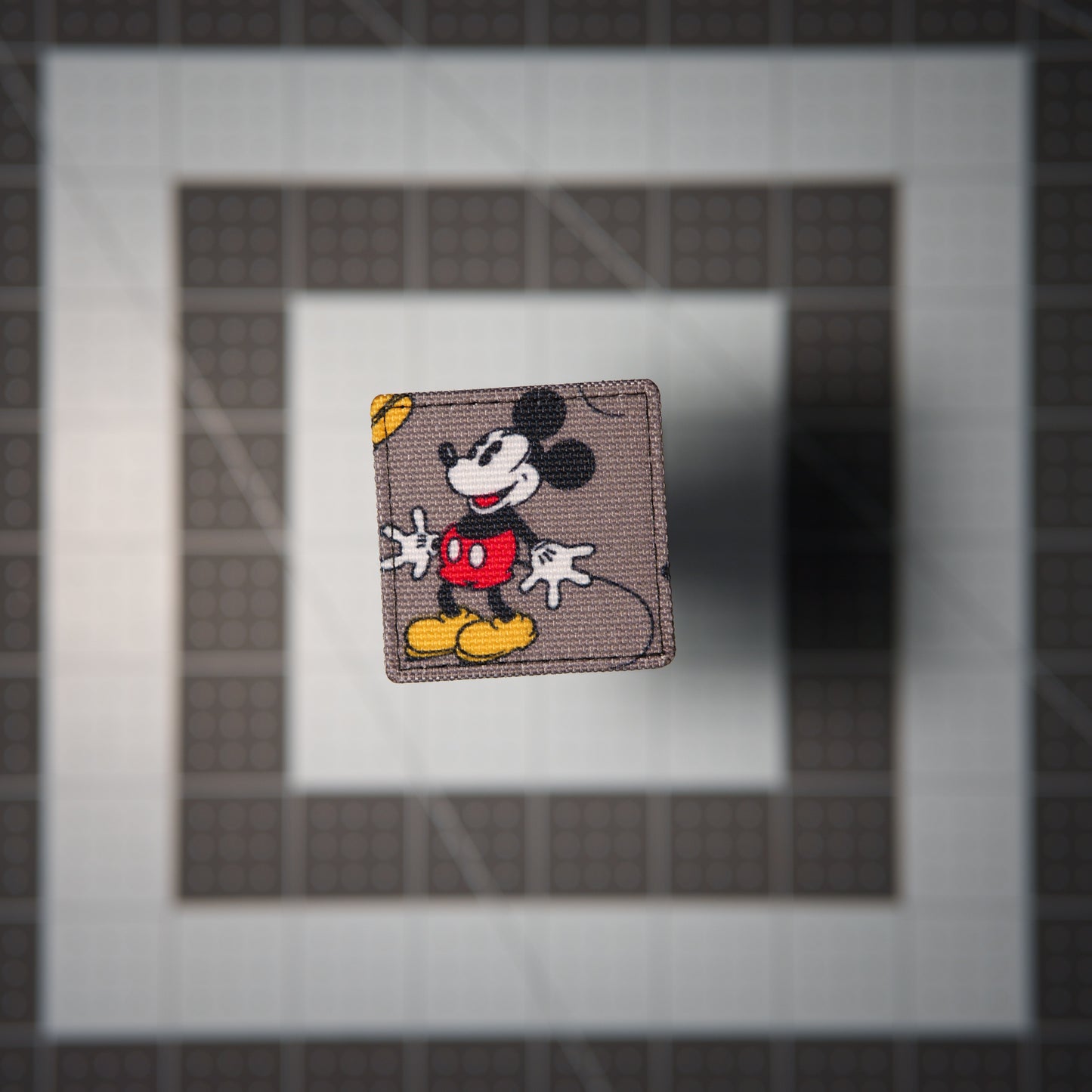 Mouse Pose Patches (Salvaged Fabric)